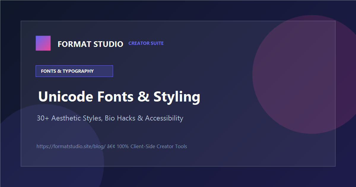 Instagram bio Unicode fonts guide thumbnail